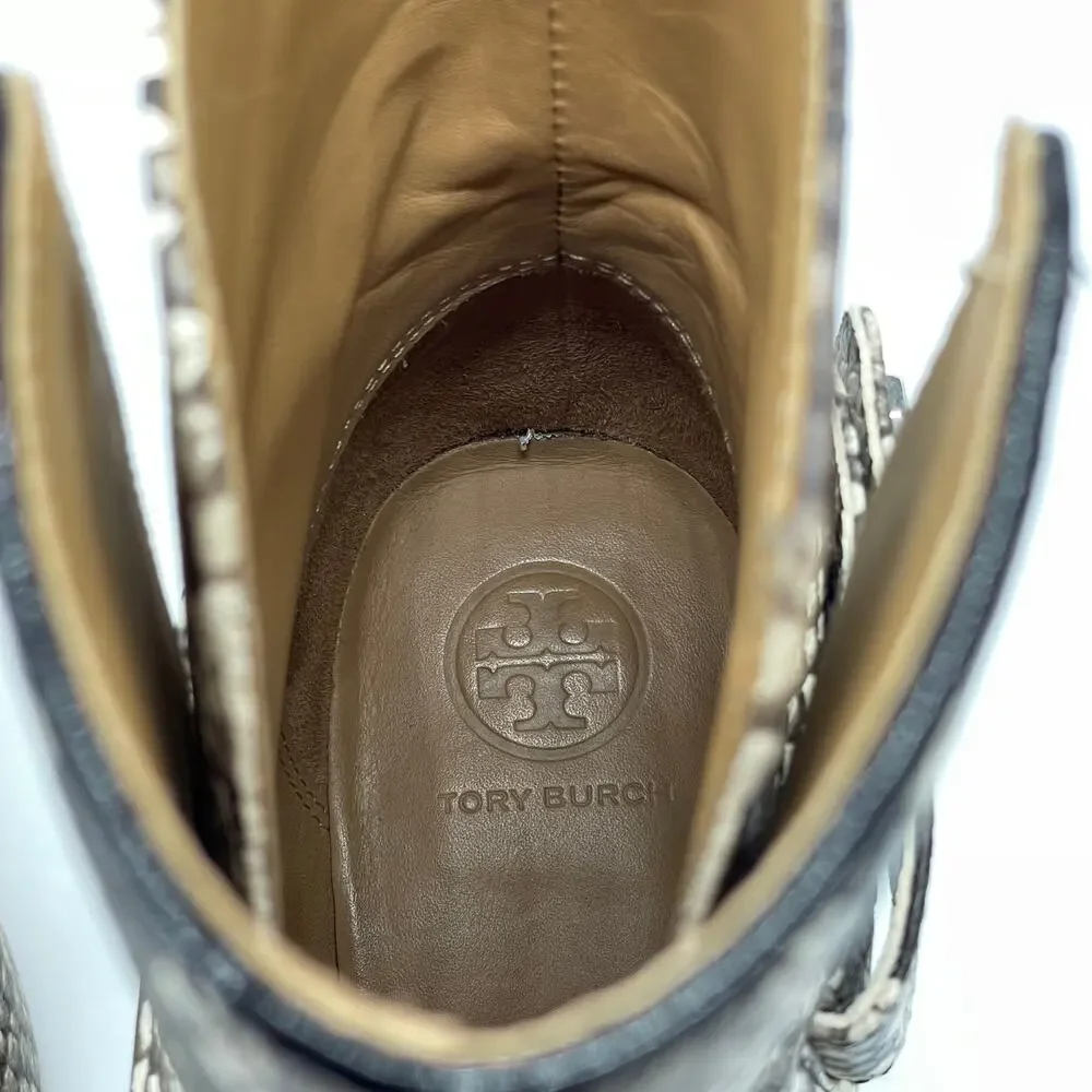Tory Burch Kira Stamped Snake Print Leather Bootie - 8.5